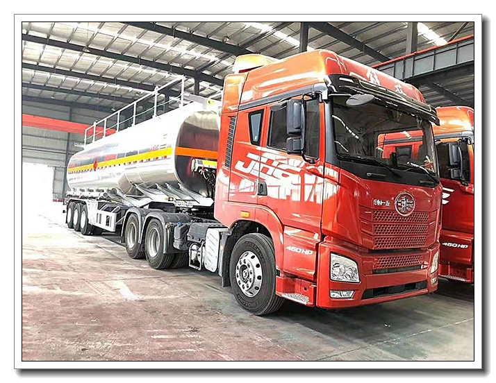 解放半掛鋁合金運(yùn)油車